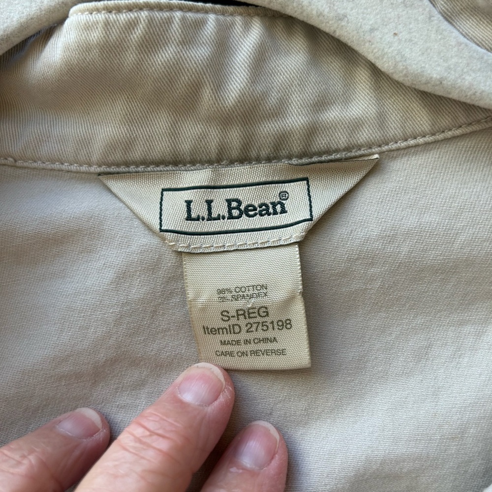 L.L.Bean tan cotton utility jacket. Preppy. Military inspired. EUC. Travel. Work - Picture 10 of 16